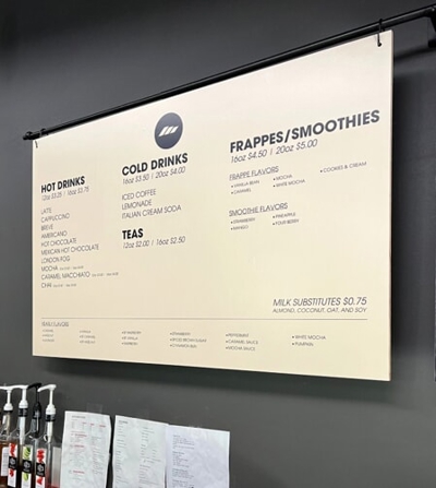 Menu Boards Photo